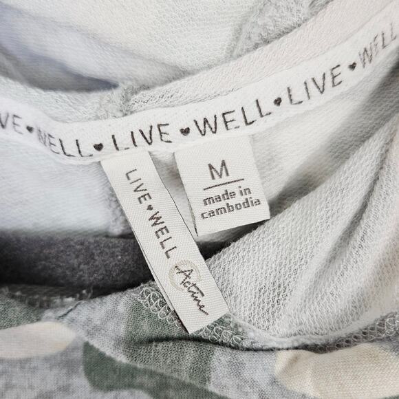 Cato Athleisure Camo Hoodie Dress Women’s Size M Green Gray Soft Casual Everyday - Picture 5 of 9